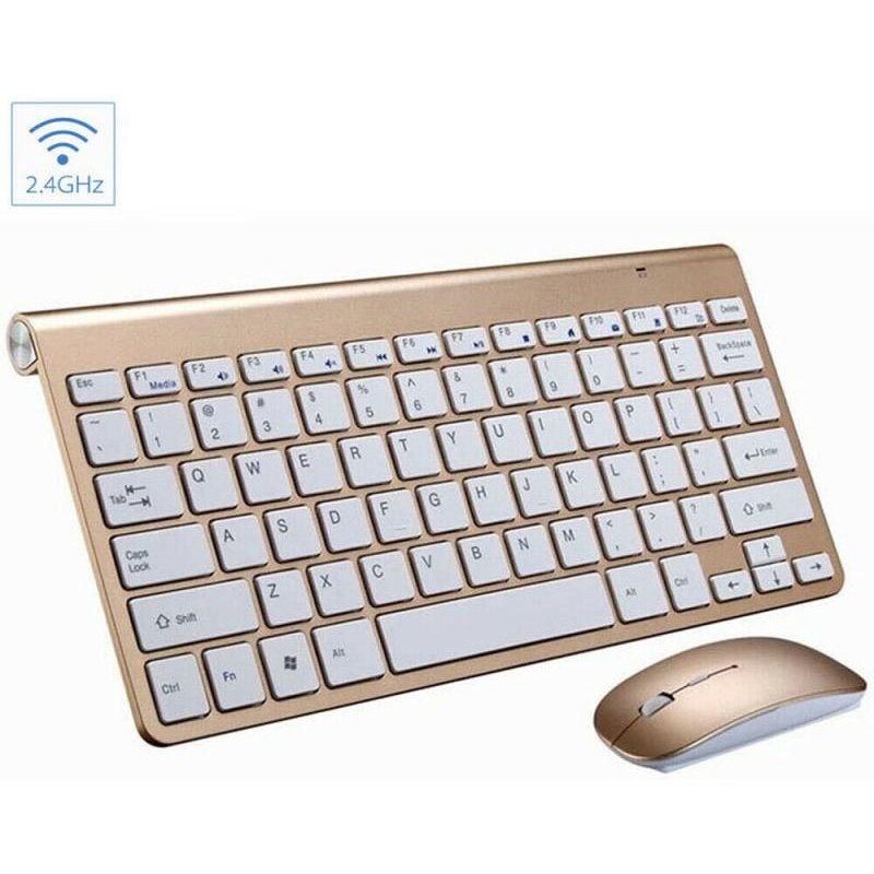 Ensemble Mini-clavier et souris sans fil 2.4G, pour ordinateur portable et de bureau, Smart TV