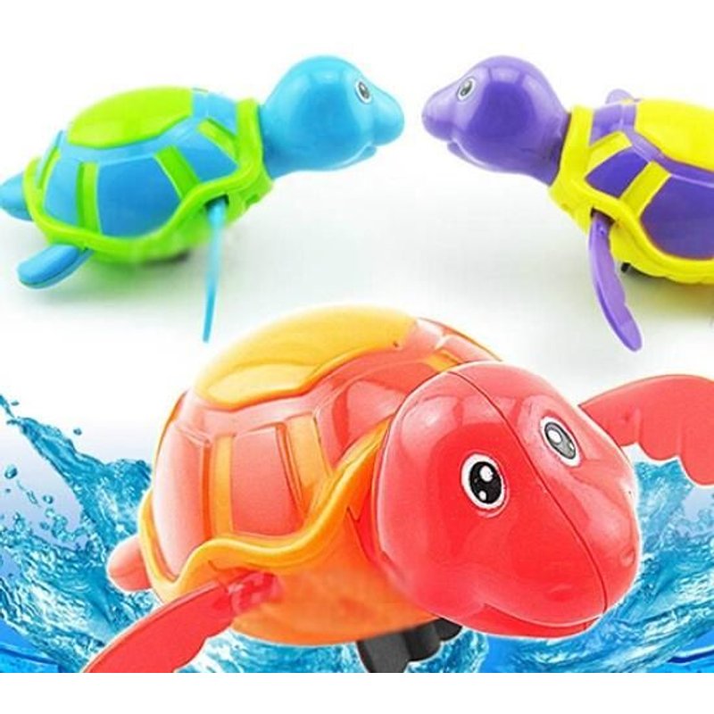 Jouet De Bain Pour Enfant, 1 Pièce, Tortue, Animal Nageur, Chaîne Enroulée, Horloge, Bébé, Salle De Bain, Jouet D'eau, Piscine Et Accessoires
