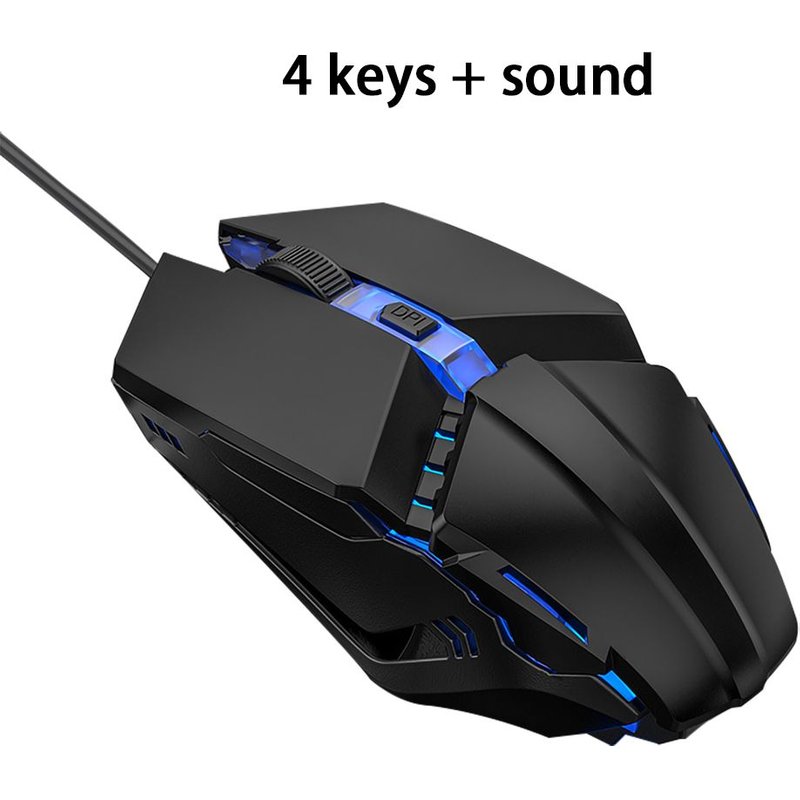 Souris de jeu optique filaire, 3200DPI, USB, ergonomique, silencieuse, pour Macbook, ordinateur portable et PC