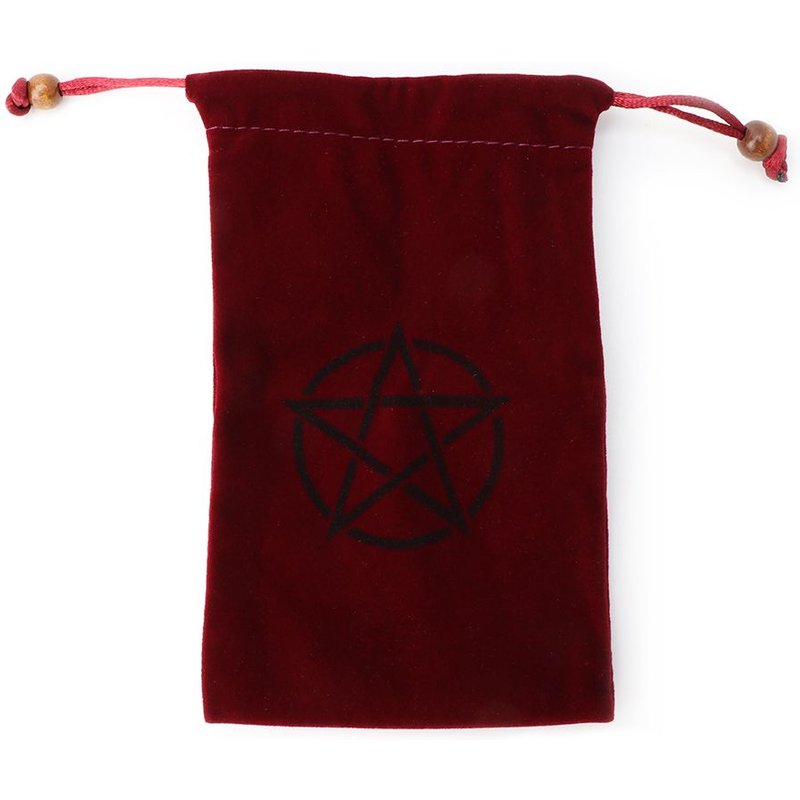 Sac De Rangement De Tarot Pentagramme En Velours, Sac De Rangement De Cartes De Jeu De Société, Paquet De Cordon De Broderie, Fournitures De Sorcellerie Pour Sacs De Cartes De Tarot D'autel