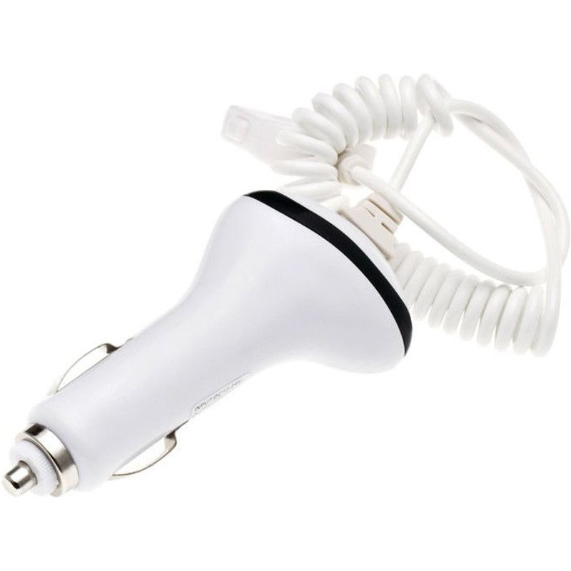 Chargeur Voiture Allume Cigare Pour Apple Iphone 4 4s Blanc