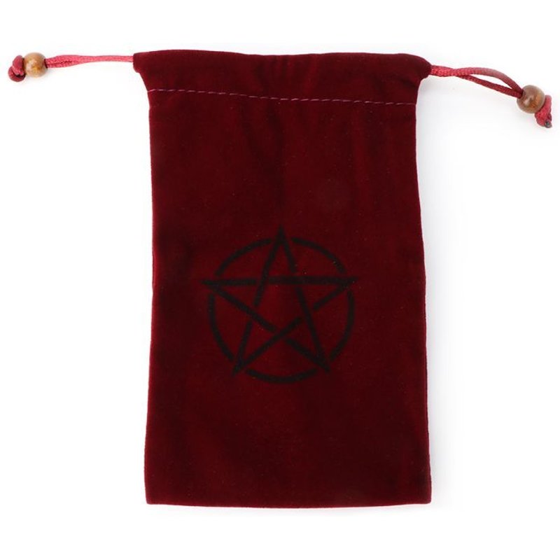 Sac De Rangement De Tarot Pentagramme En Velours, 1 Pièce, Sac De Rangement De Cartes De Jeu De Société, Paquet De Broderie Avec Cordon, Livraison Directe, 2021