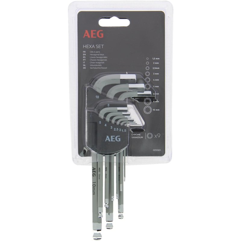 AEG Set 9 cles 6 pans +support