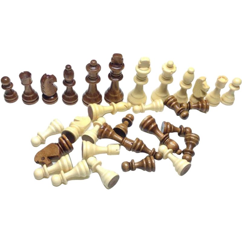 Pièces D'échecs En Bois, 32 Pièces De Rechange, Figurines D'échecs Sans Planche