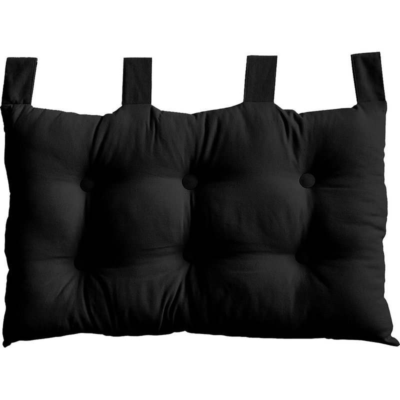 Tête De Lit Coussin Panama À Suspendre - 70 X 45 Cm - Noir