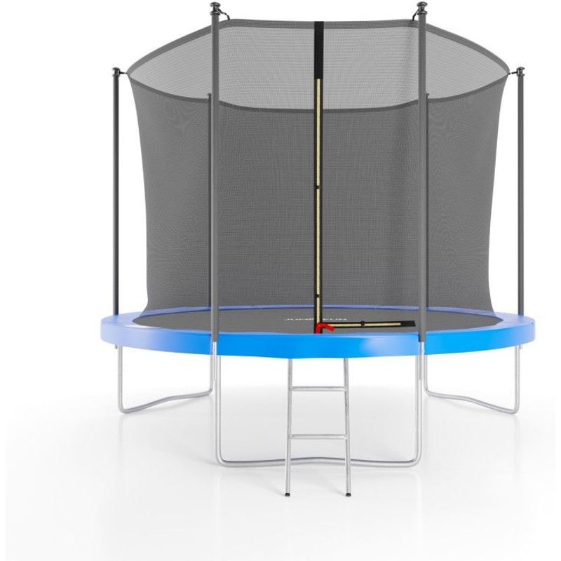 Trampoline De Jardin Ø 305 Cm- 10ft- Filet Intérieur, Matelas De Protection Et Echelle