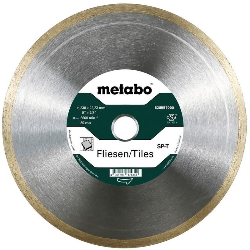 Metabo Meule de tronçonnage diamantée SP - T, 230x22,23 mm, Carrelage - 628557000