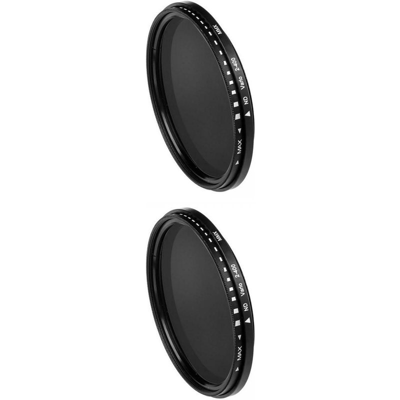 Sharplac 2x Filtre à densité neutre professionnel ND2 à ND400 Slim Fader Filtre ND étanche pour caméras Convient aux rivières sous une forte lumière