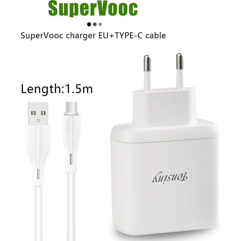 Pour Chargeur Realme,Adaptateur Supervooc Pour Oppo Reno10 Find X7 N3 A78,Prise Warp Usb Pour Chargeur De Voyage Oneplus 11 10 9 Pro,Chargeur Super Dart Pour Realme Gt 5 11 - Type Eu Add Cable 1m5