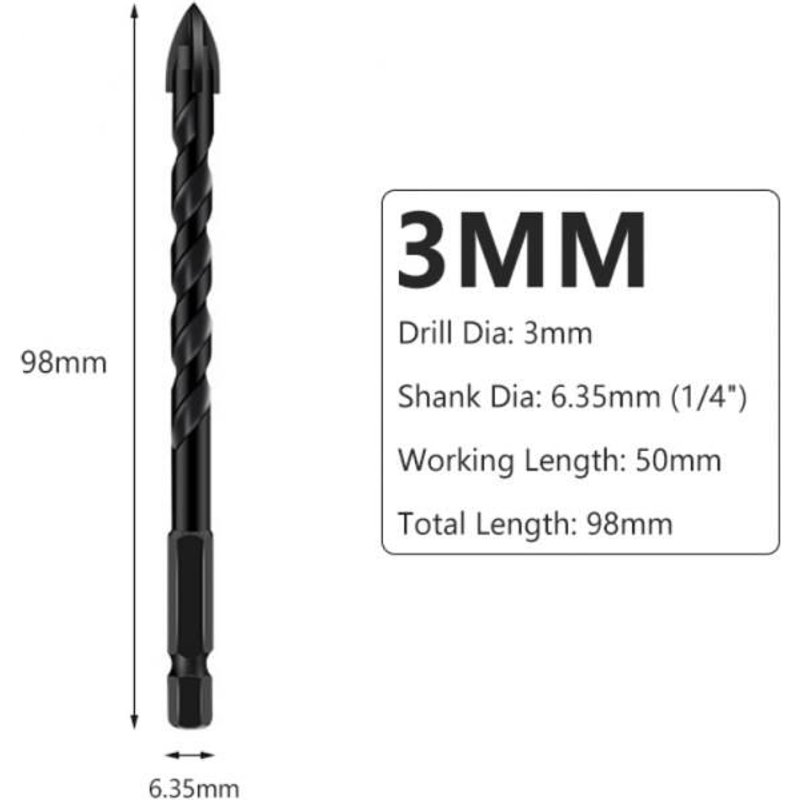 Outil de perçage universel efficace, outils utilitaires à haute Performance, pointe de foret en alliage croisé multifonctionnel pour outil de menuiserie