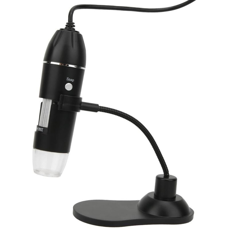 USB Microscope - LED Numérique Microscope Électronique avec Support 50X-1000X insectes observation, maintenance industrielle, etc.
