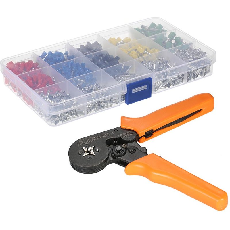 Pince à sertir multi-outils, 0.25-6.0mm, 1640 pièces, pince à sertir, outil à main, terminaux de sertissage d'extrémité, connecteur de fil