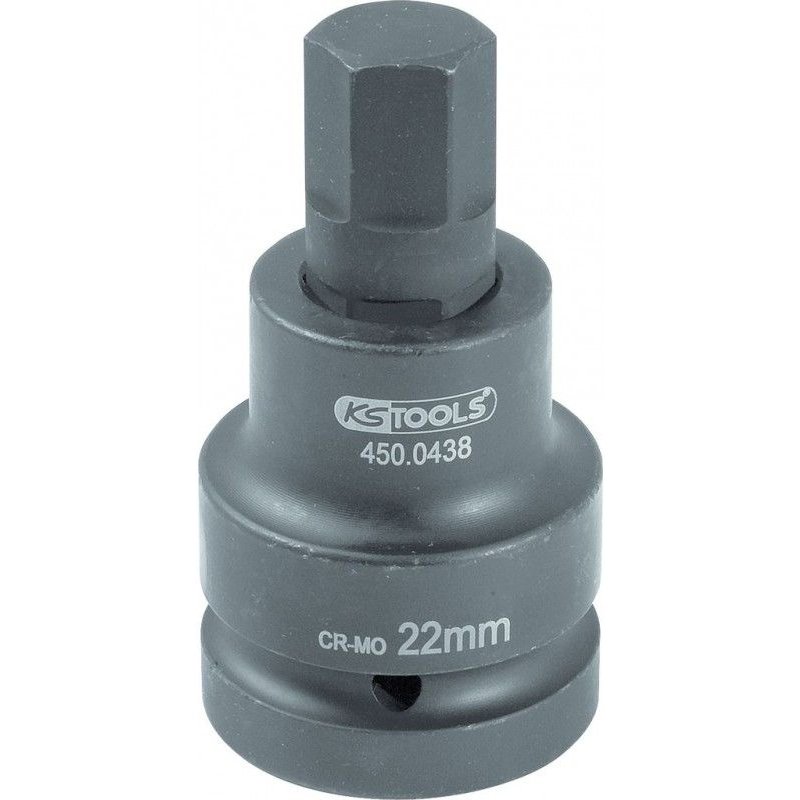 Douille tournevis à chocs 6 pans 1'', 19 mm