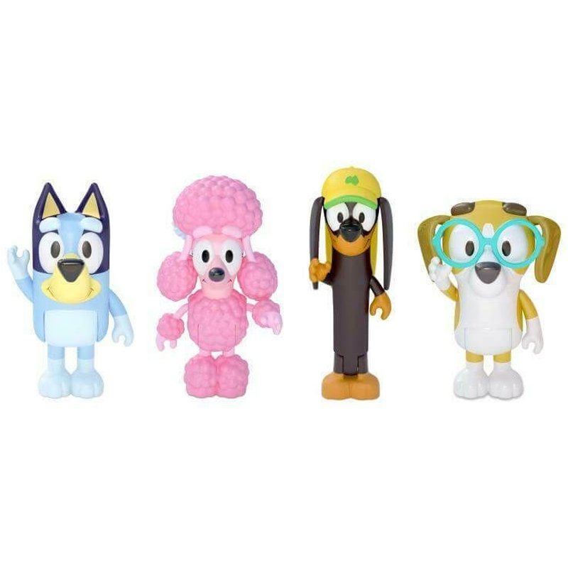 Bluey - Coffret De 4 Figurines - Les Amis De Bluey