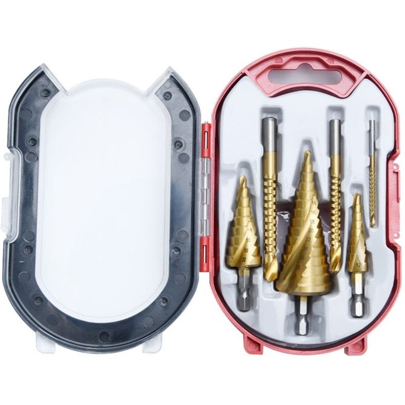 foret étagé à tige triangulaire, à rainure droite, foret de scie pour percer des trous