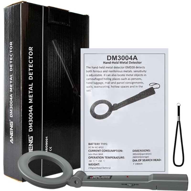 Baguette de détecteur de métaux DM3004A, détecteur professionnel de métaux à main pour la sécurité Scanner de sécurité haute sensibilité