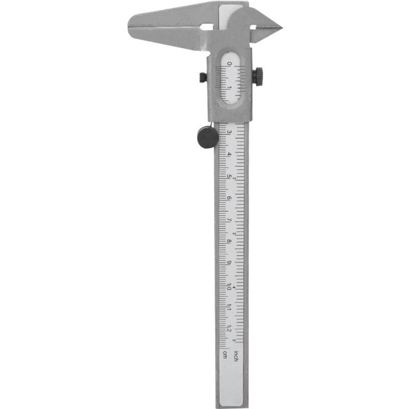 Pied à coulisse professionnel en métal, en pouces/métrique 0-5 pouces/120mm, Compatible avec des mesures de précision à l'extérieur