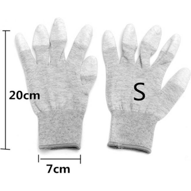 Gants de travail antistatiques en Fiber de carbone, une paire, trempage des doigts, antidérapants, résistants à l'usure, Protection de l'industrie électronique