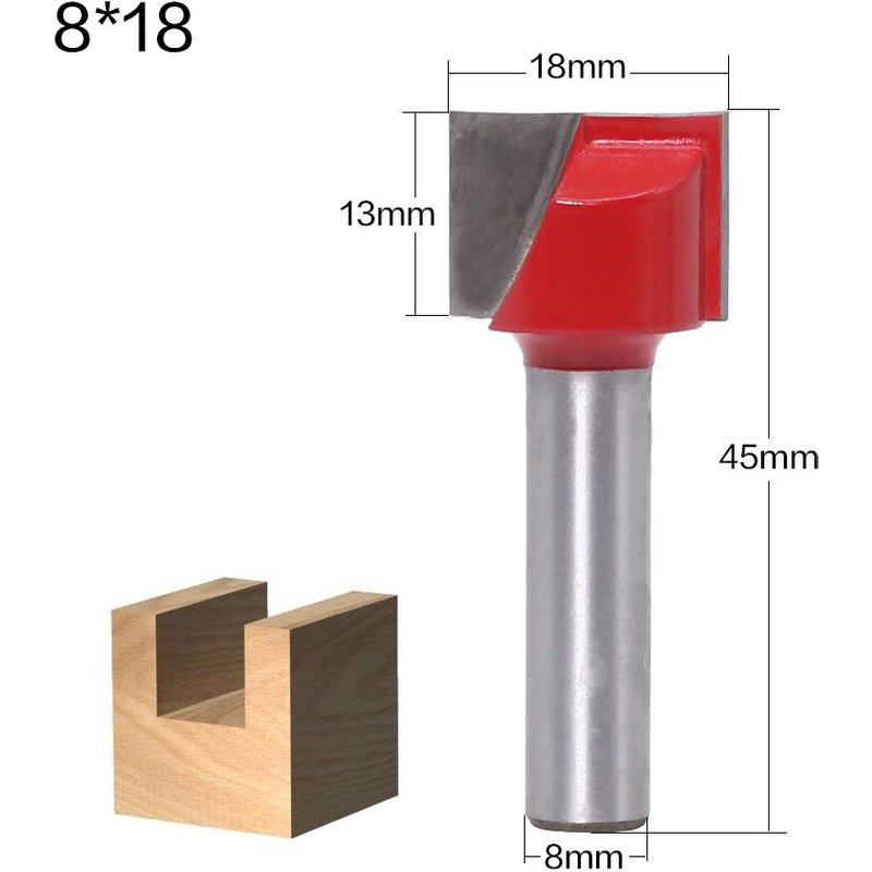 Mèche de gravure en carbure massif de 8mm, outils de travail du bois, fraiseuse CNC pour le perçage du bois