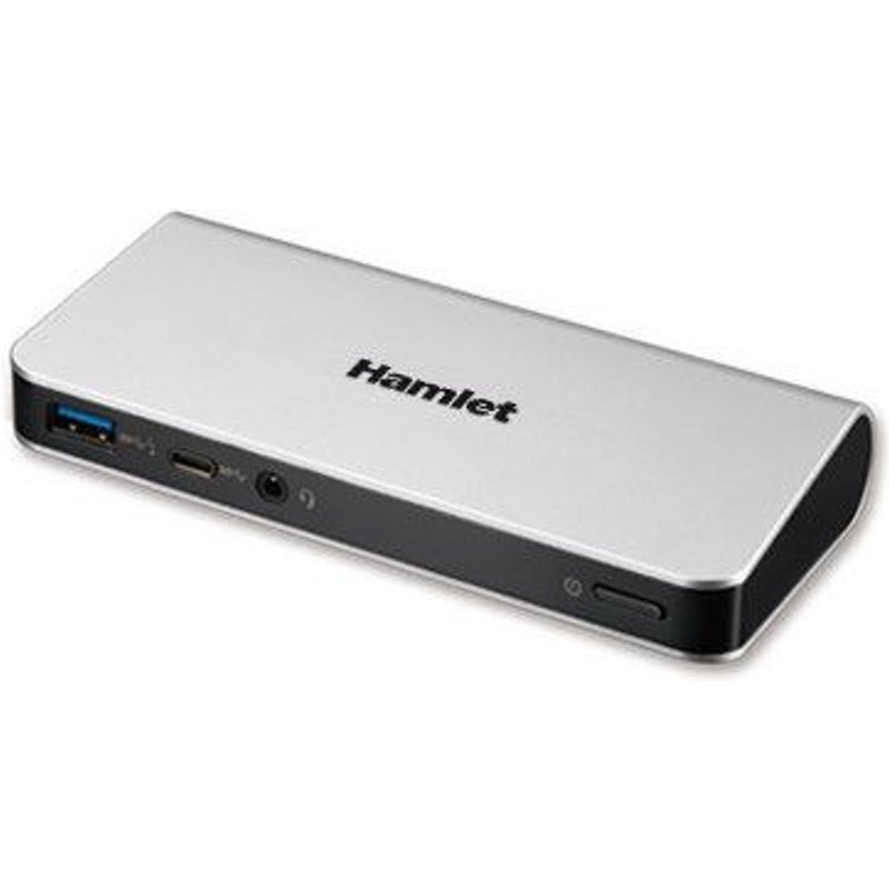 Hamlet HDOCKS500C station d'accueil Avec fil USB 3.2 Gen 1 (3.1 Gen 1) Type-A Noir et Argent