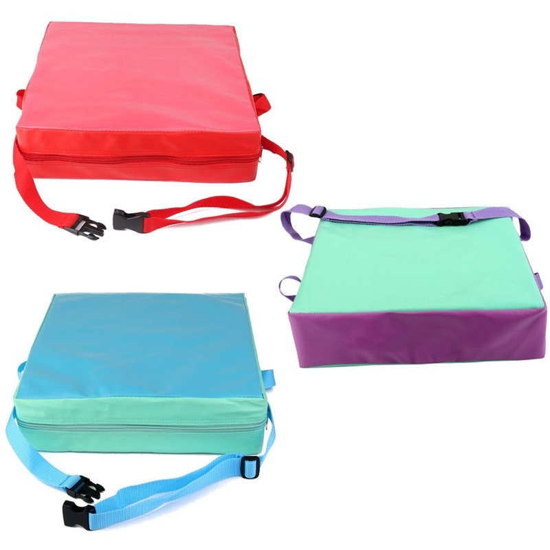 Coussins De Chaise En Cuir Artificiel Pour Enfants, Pour Déjeuner, Ordinateur Portable, Vert + Violet