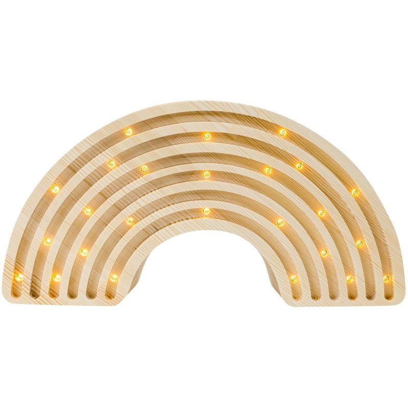 Lampe Veilleuse Arc-En-Ciel Bois Naturel