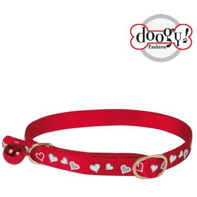 Collier Coeur Réfléchissant Chat Rouge