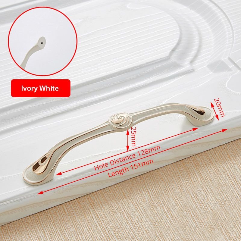 Poignées de meuble en alliage de Zinc, Style européen, pour placard, tiroir, placard