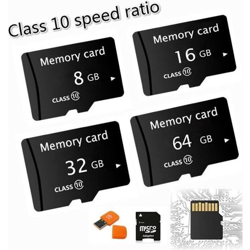 128 Go Carte mémoire MicroSD TF Class10 haute capacité Micro SD TF Noir