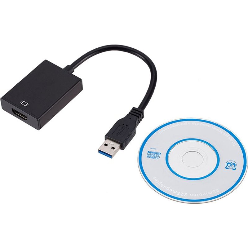 Adaptateur Audio-vidéo USB 3.0 vers HDMI, câble convertisseur pour Windows 7/8/10 PC 1080P