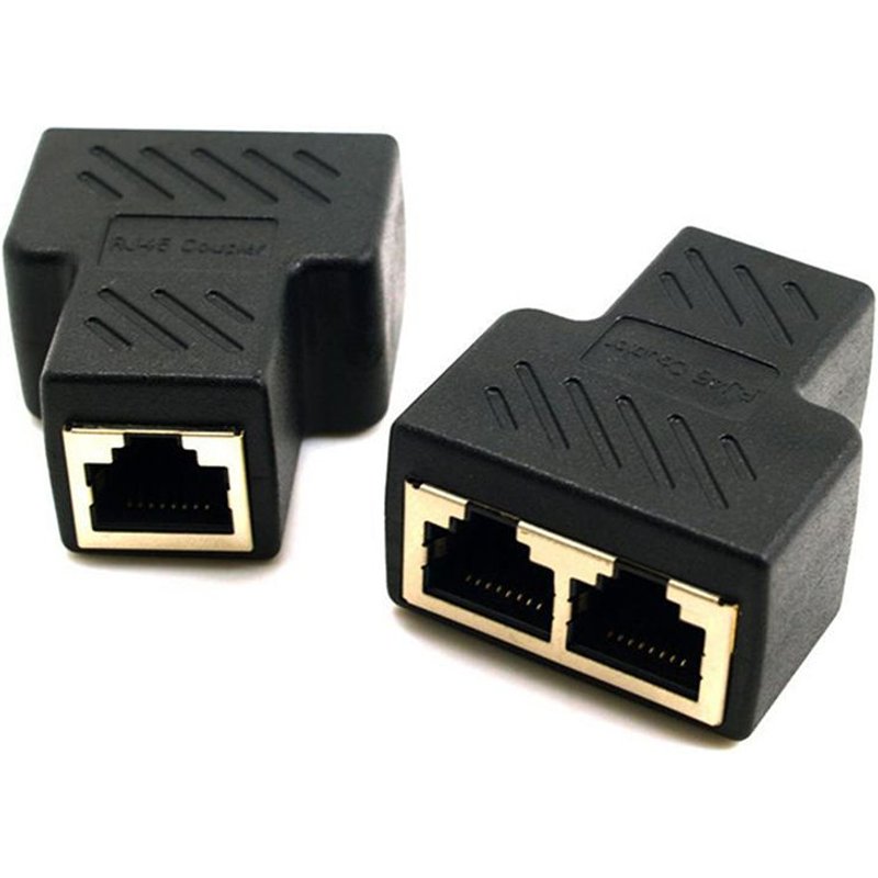 Répartiteur de câble réseau Ethernet LAN 1 à 2 voies, adaptateur de prise femelle RJ45 pour ordinateur portable