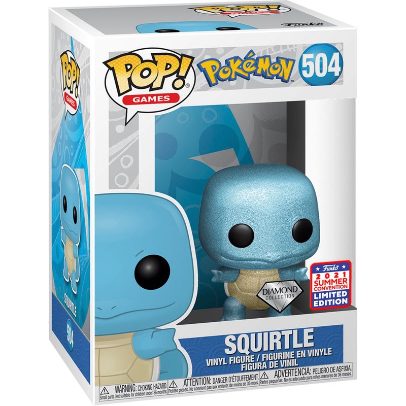 Figurine Funko Pop! - N° 504 - Pokemon - Carapuce (Dglt)(Ie)