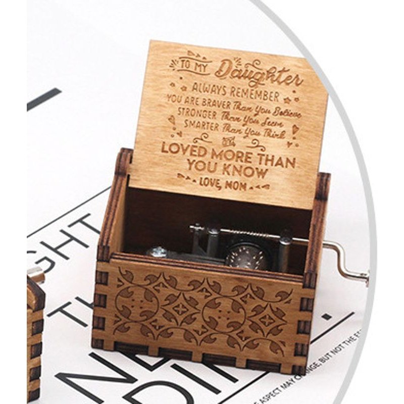 Boîte À Musique Gravée À La Main, Cadeau Personnalisé Pour Fille Et Fils