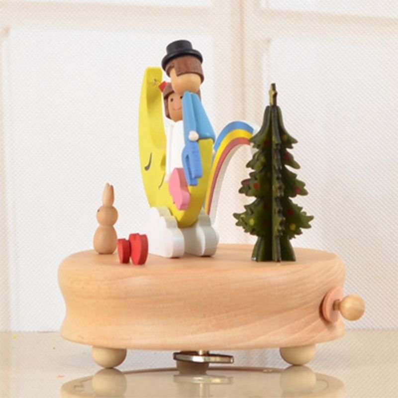 Boîte À Musique En Bois Pour Table, Décoration Créative Pour La Maison, Cadeau D'anniversaire, Saint-Valentin, H3cc