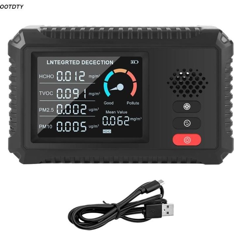 Capteur de qualité de l'air intérieur, moniteur de qualité de l'air, détecteur de gaz HCHO TVOC PM2.5/10