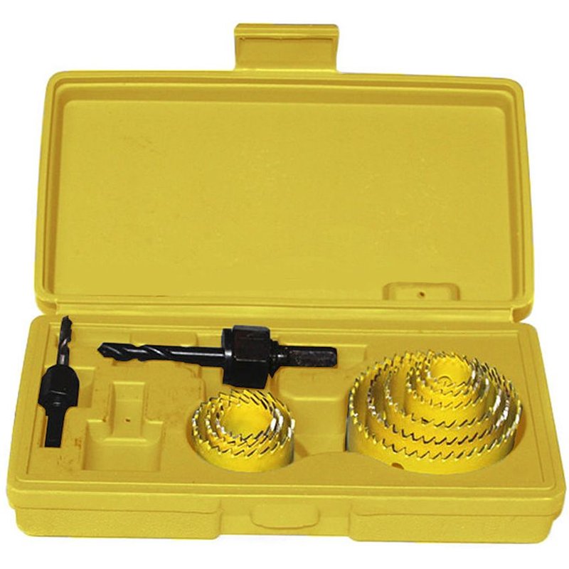 Scies cloche en acier au carbone, foret, Kit d'outils de coupe de la tôle de bois pour la menuiserie fournitures de jardin à domicile outils pour le travail du bois 11 pièces