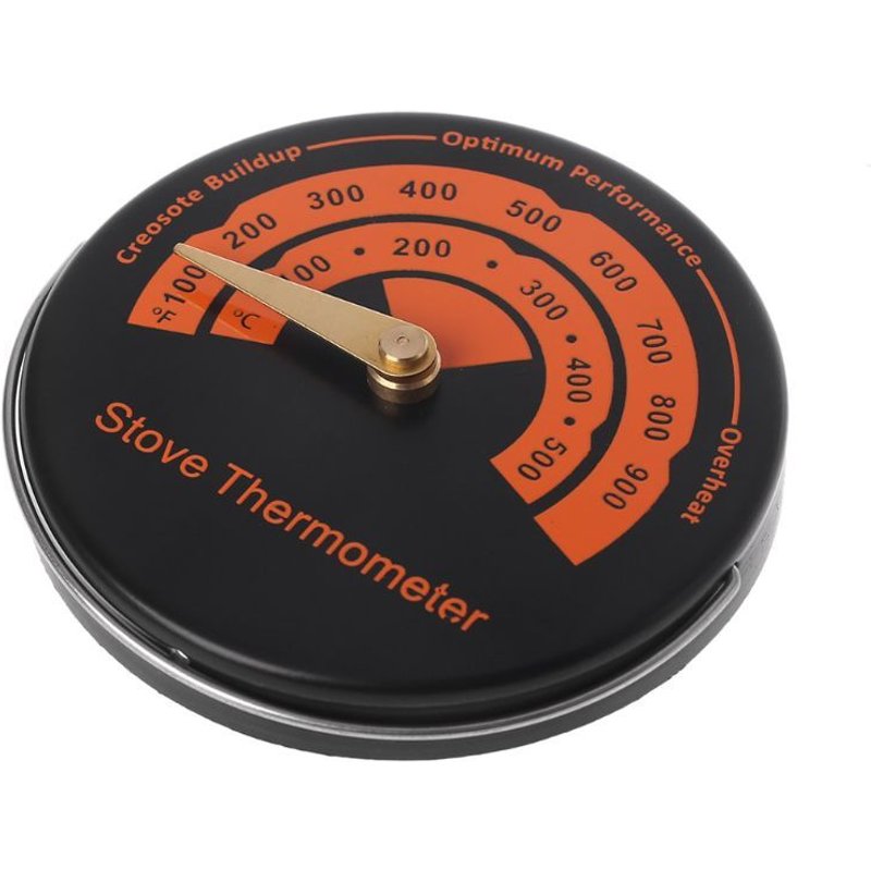 Thermomètre de tuyau de cheminée de poêle magnétique en alliage-jauge de température pour brûleur à bois