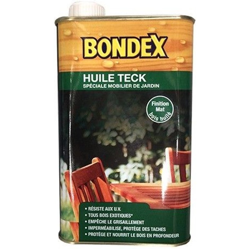 BONDEX Huile Teck Incolore Mat 0,5 L