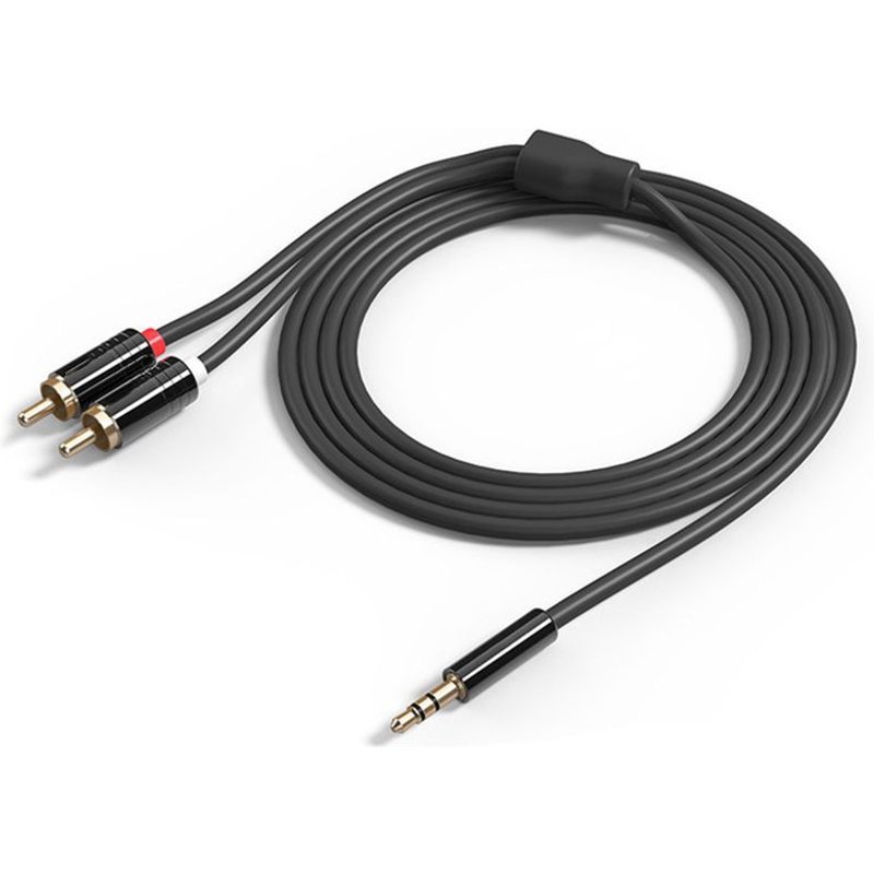 Câble Audio Jack 3.5mm vers 2 RCA, séparateur AUX 3.5mm, adaptateur RCA stéréo mâle vers mâle 2 câbles de haut-parleur 1m