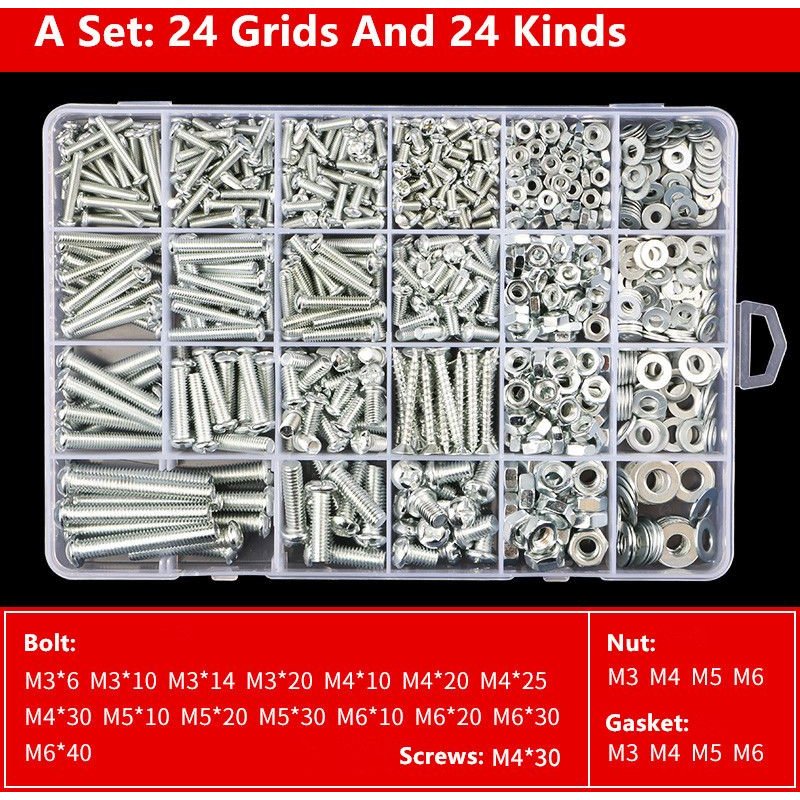 Vis Ă tĂȘte ronde Phillips M3/M4/M5/M6, vis autotaraudeuse, ensemble domestique