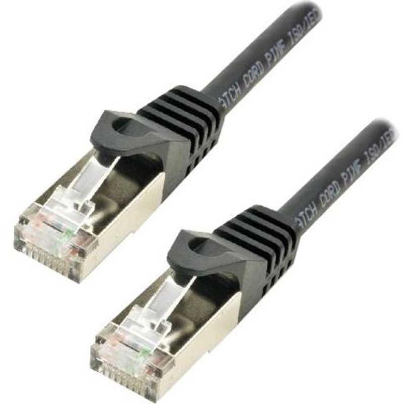MCL - Cordon de raccordement - RJ-45 (M) pour RJ-45 (M) - 2 m - 6.2 mm - S/FTP - CAT 7 - sans halogène, moulé, sans crochet - noir