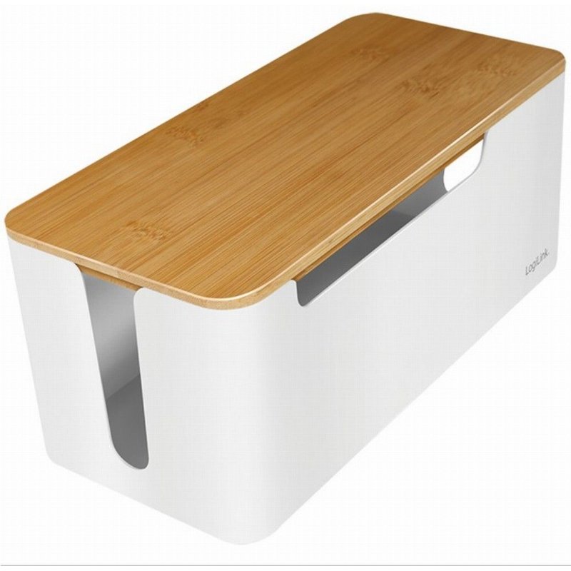 Management Cable Box Bambus-deckel 320 X 140 X 130mm Logilink Black