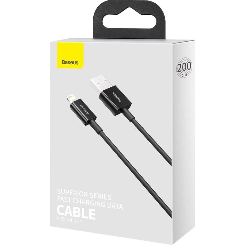 Baseus Lightning Superior Series Cable, Fast Charging, Data 2.4a, 2m