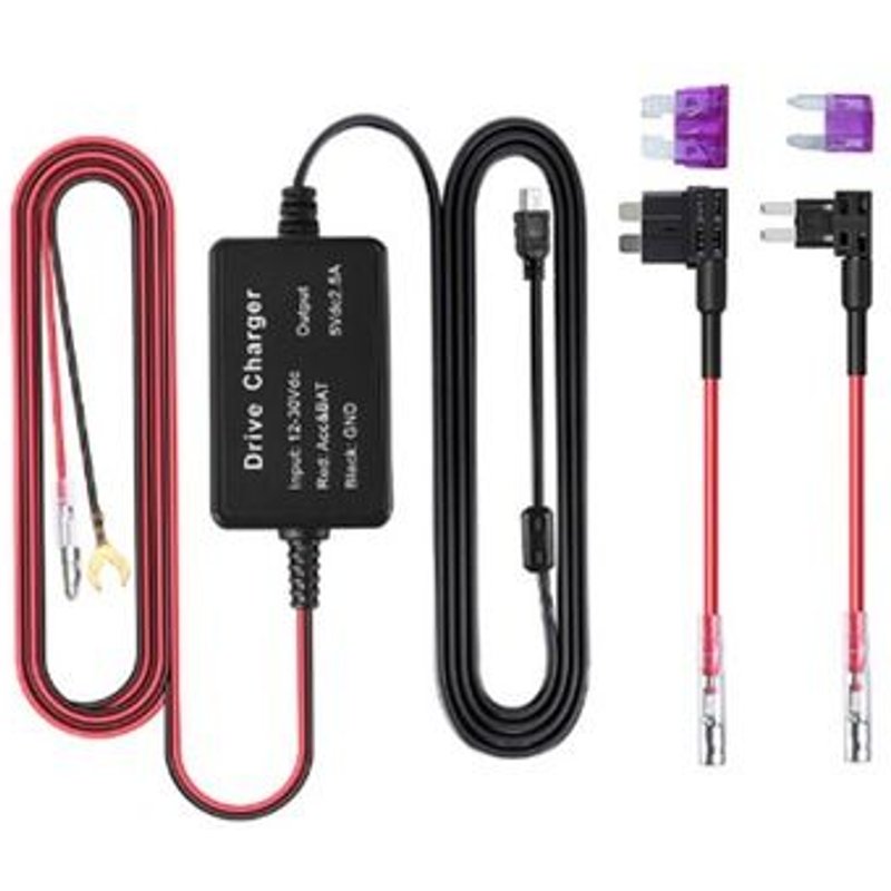 Kit de câble de caméra de voiture, adaptateur USB 12-30V à 5V, Protection QP23382