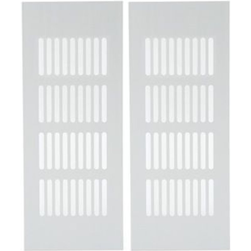 Grille de ventilation rectangulaire argentée en alliage d'aluminium pour dissipation thermique QP25728