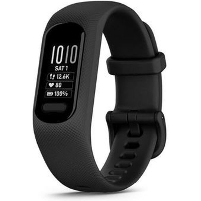 Garmin vívosmart 5 - Tracker d'activités avec bracelet - silicone - noir - taille du bracelet : S/M - monochrome - Bluetooth, ANT+ - 24.5 g