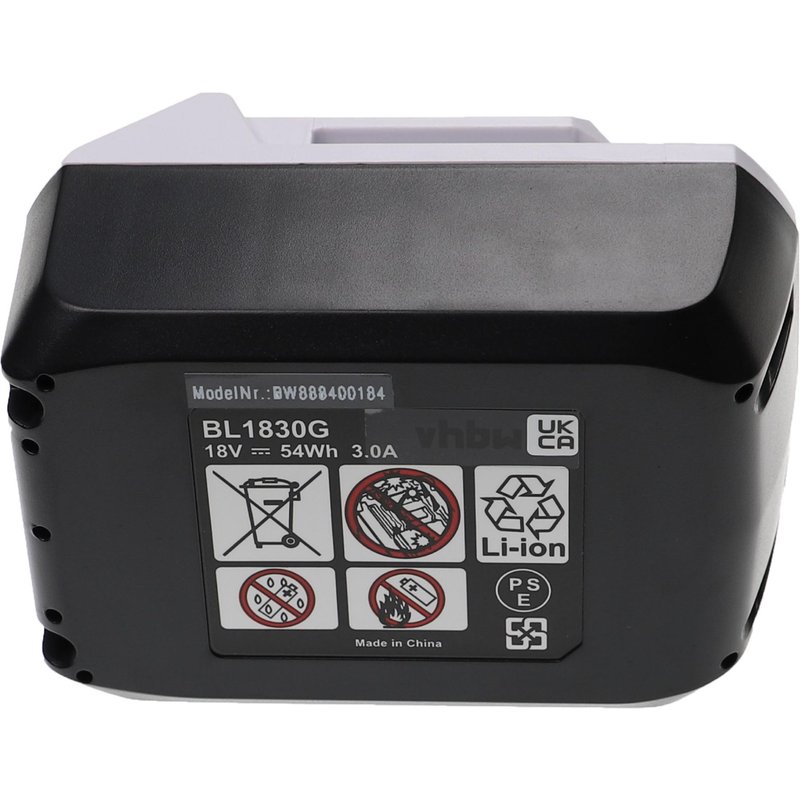 vhbw Batterie compatible avec Makita CL183D, DF457D, DF457DWE, DK18041, HP457D, HP457DWE, DK18015 outil électrique (3000 mAh, Li-ion, 18 V)