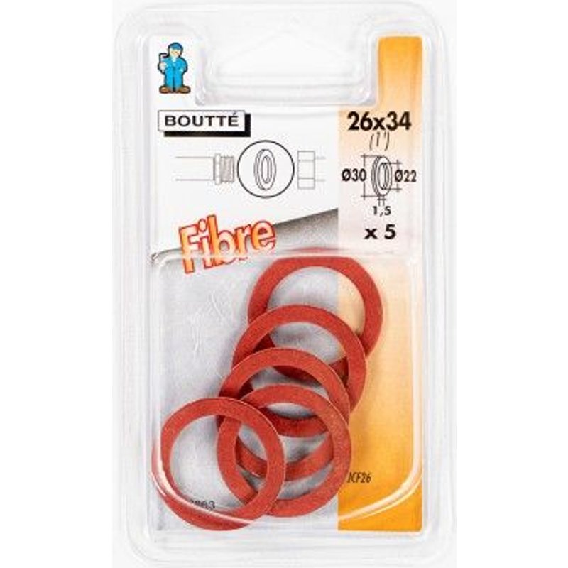 Joint fibre - 26x34 - 5 pièces BOUTTÉ