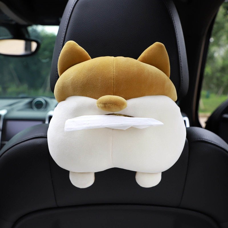 Bo?Te A Mouchoirs De Dessin Anime De Voiture Creative Cute Plush Car Seat Hanging Accoudoir Bo?Te Bo?Te A Tiroirs