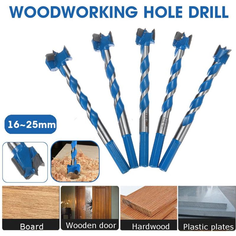 Scie cloche en alliage à filetage allongé de 16 à 25mm, foret Forstner pour le travail du bois, tige hexagonale